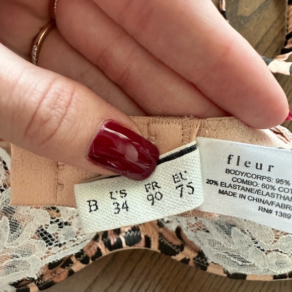 Fleur Du Mal James Leopard Lace Padded Bra - Picture 5 of 6